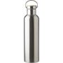 Stainless steel double walled bottle Damien, silver