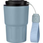 Stainless steel double walled mug Louisa, light blue (1096714-18)