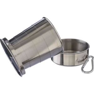 Stainless steel foldable cup Annette, silver (Glasses)