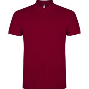 Star short sleeve men's polo, Garnet (Polo short, mixed fiber, synthetic)