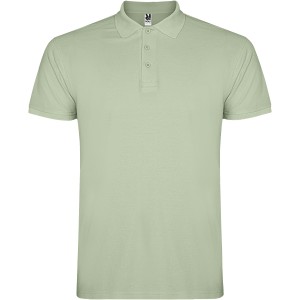 Star short sleeve men's polo, Mist Green (Polo short, mixed fiber, synthetic)