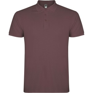 Star short sleeve men's polo, Pale Red (Polo short, mixed fiber, synthetic)