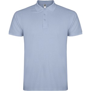Star short sleeve men's polo, Zen Blue (Polo short, mixed fiber, synthetic)