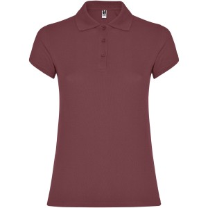 Star short sleeve women's polo, Berry Red (Polo short, mixed fiber, synthetic)