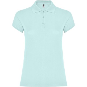 Star short sleeve women's polo, Mint (Polo short, mixed fiber, synthetic)