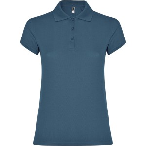 Star short sleeve women's polo, Storm blue (Polo short, mixed fiber, synthetic)