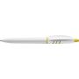 Stilolinea S30 plastic ballpen, white/yellow