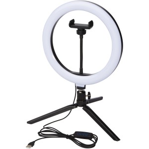 Studio ring light with phone holder and tripod, Solid black (Other electronics)