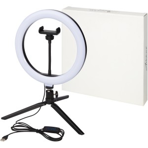 Studio ring light with phone holder and tripod, Solid black (Other electronics)