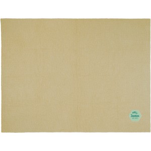 Suzy 150 x 120 cm GRS polyester knitted blanket, Beige (Blanket)
