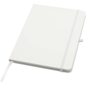 Teak A5 recycled hard cover notebook with lined pages, White (Notebooks)