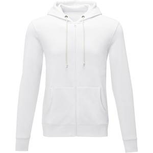 Theron men's full zip hoodie, White (Pullovers)