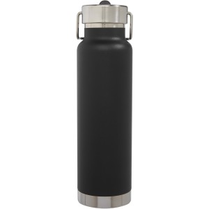 Thor 750 ml copper vacuum insulated sport bottle, Solid black (Thermos)