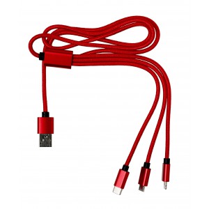 Nylon charging cable Felix, red