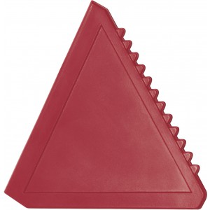 Triangular plastic ice scraper, red (Car accesories)