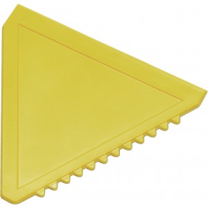Triangular plastic ice scraper, yellow (Car accesories)
