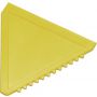 Triangular plastic ice scraper, yellow