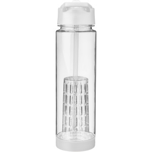 Tutti-frutti 740 ml Tritan(tm) infuser sport bottle, Transparent,White (Sport bottles)