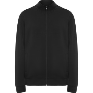 Ulan unisex full zip sweater, Solid black (Pullovers)