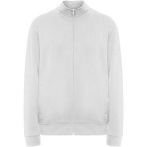 Ulan unisex full zip sweater, White (Pullovers)