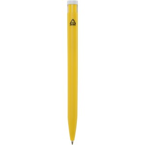 Unix recycled plastic ballpoint pen, Yellow (Plastic pen)