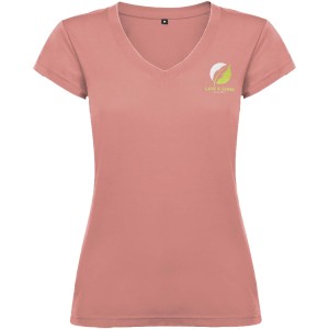 Victoria short sleeve women's v-neck t-shirt, Clay Orange (T-shirt, 90-100% cotton)