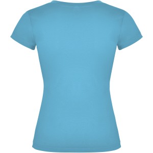 Victoria short sleeve women's v-neck t-shirt, Turquois (T-shirt, 90-100% cotton)