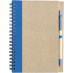 Wire bound notebook with ballpen. Stella, light blue (Notebooks)