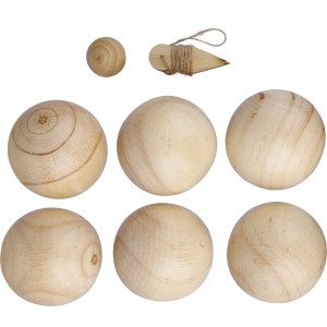 Wooden ball game set Quillian, brown (Games)