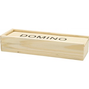 Wooden box with domino game Enid, brown (Games)