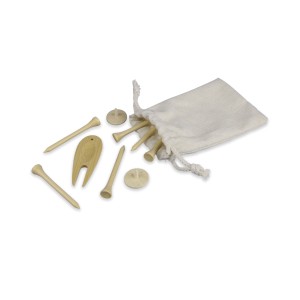 Wooden golf tees Nyssa, brown (Sports equipment)