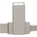 Zinc alloy USB stick Dorian, silver (1001763-32)